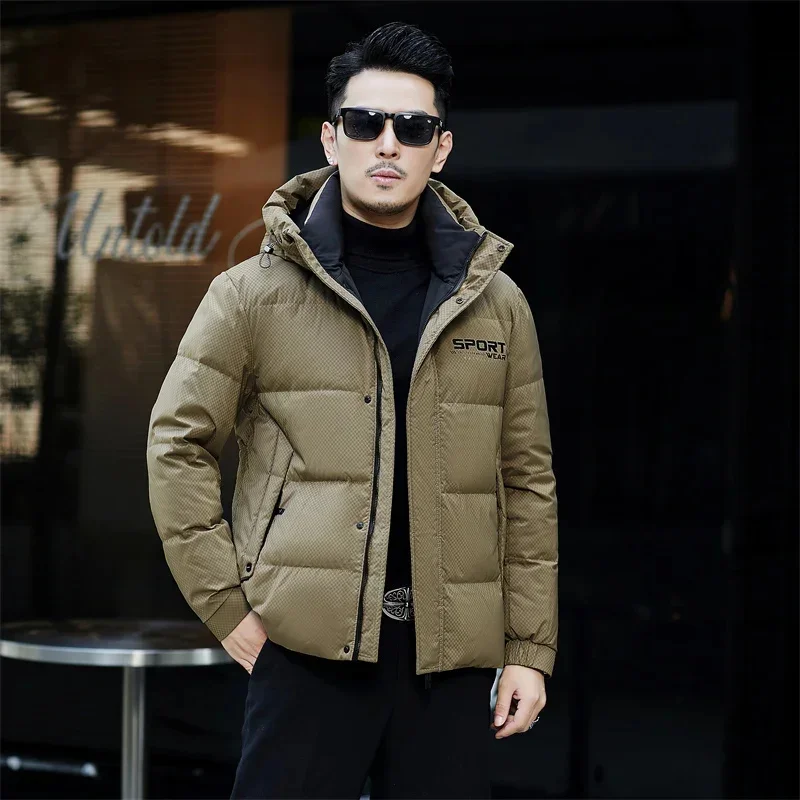 Designer Clothes Men Luxury Short Down Jacket Duck Male Padding Men's Padded Cold 2025 Winter New Coat Man