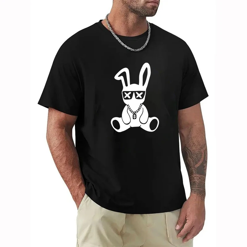 

Cool Rabbit Printed Graphic T Shirts Cotton 100% Y2k Men's Clothing New in Tops Oversized Streetwear Vintage Short Sleeve Tee