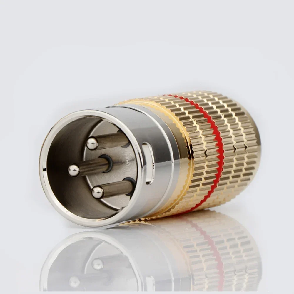 XR1815 4PCS Hi-End CARDAS XLR Plug CGM XLR Audio Plug Rhodium Plated XLR Male and Female Balance Connector Plug for DIY Cable