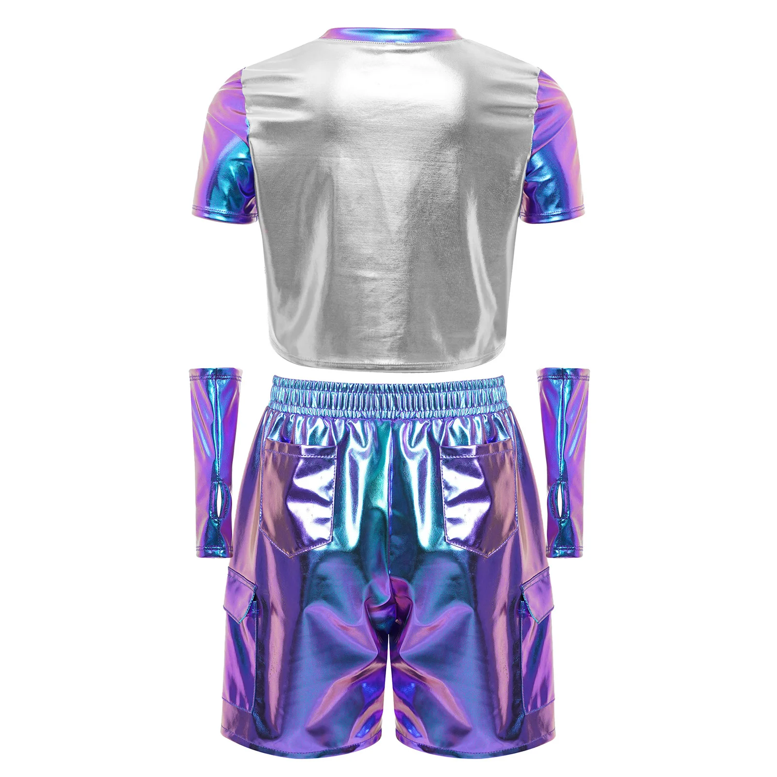Crianças meninas jazz dança traje crianças rua hip hop jazz kpop dança topo + shorts para meninas rosa outfit streetwear conjuntos de roupas