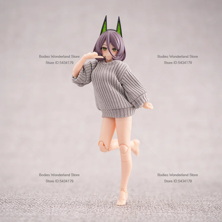 متوفر 1/12 مقياس أنثى الجندي عادية الجولة الرقبة بلوفر قطيفة سترة المحمول دعوى فتاة الملابس ل 6 ''عمل الشكل دمية #6