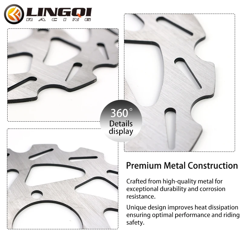 LINGQI RACING 140mm 3 Hole Disc Brake Rotors Pads For 47cc 49cc 2 Stroke Mini Dirt Pocket Bike ATV Quad Gas Electric Scooter - view 3