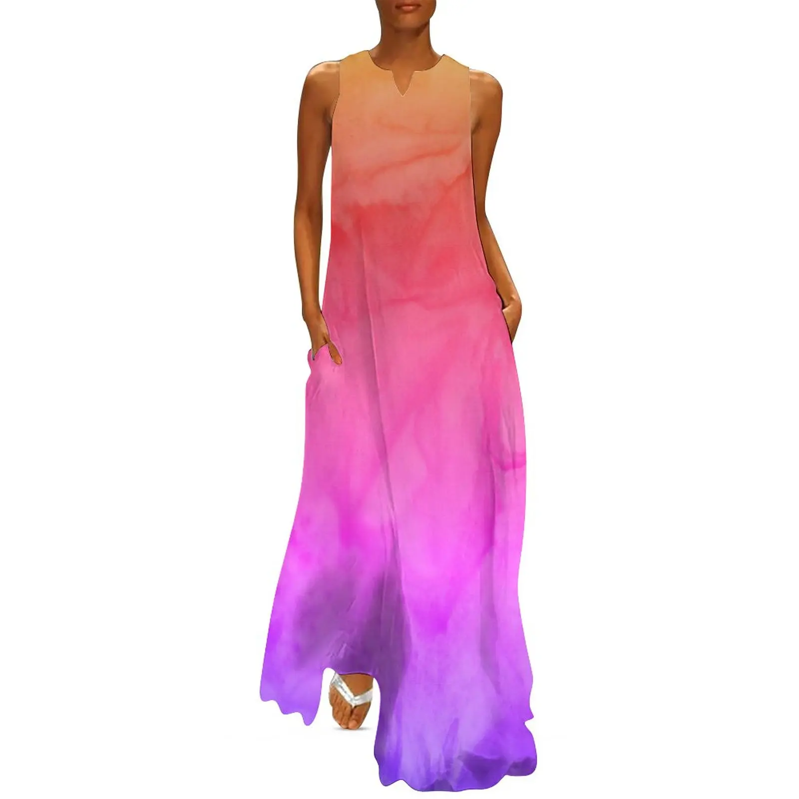 Marble Tie Dye Dress Summer Ombre Print Aesthetic Boho Beach Long Dresses Ladies Design Party Maxi Dress Big Size 5XL