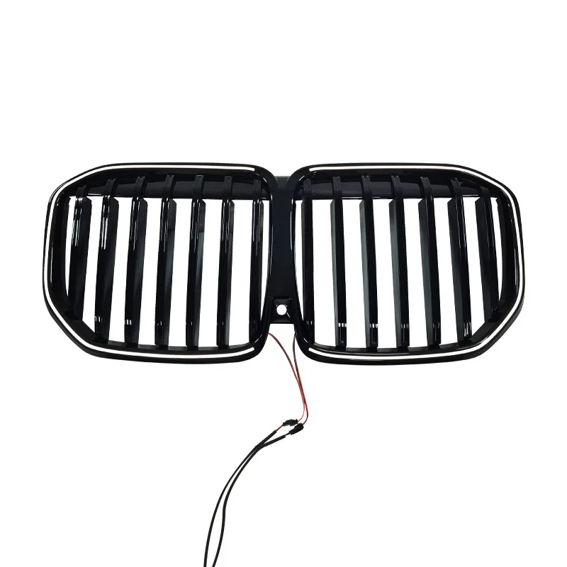 For 2023-2026 BMW X7 G07, Gloss Black LED Illuminated Kidney Grille, PC Aftermarket Replacement