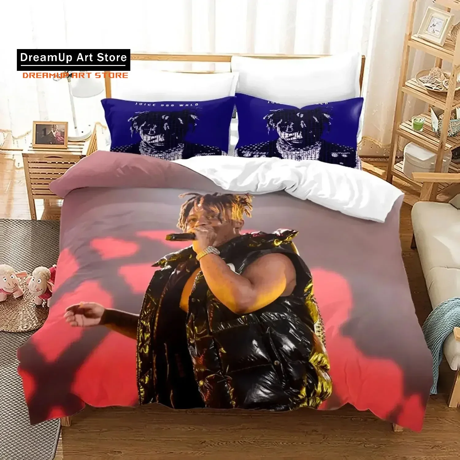 2026 3D Print Fashion Juice Wrld Stars Bedding Set Boys Girls Twin Queen Full Size Duvet Cover Pillowcase Bed Adult Bedroom
