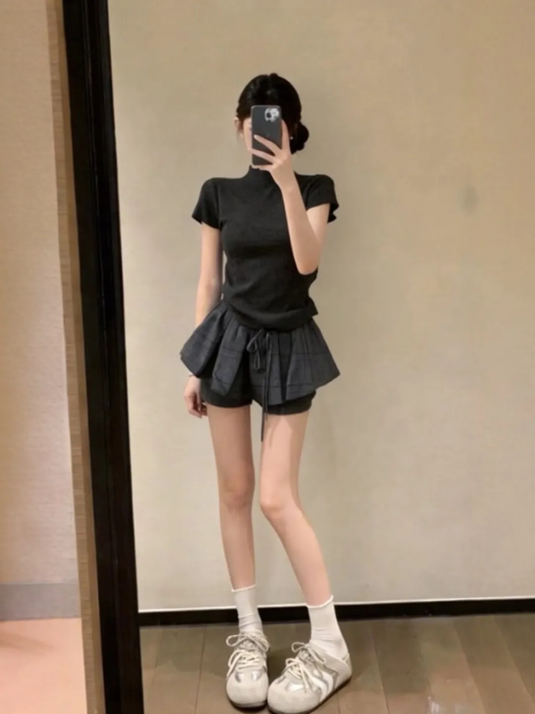 

Korean Style Summer Outfit Short Sleeve T-Shirt And High Waist Skirt Two Piece Set Comfortable Breathable Fashionable