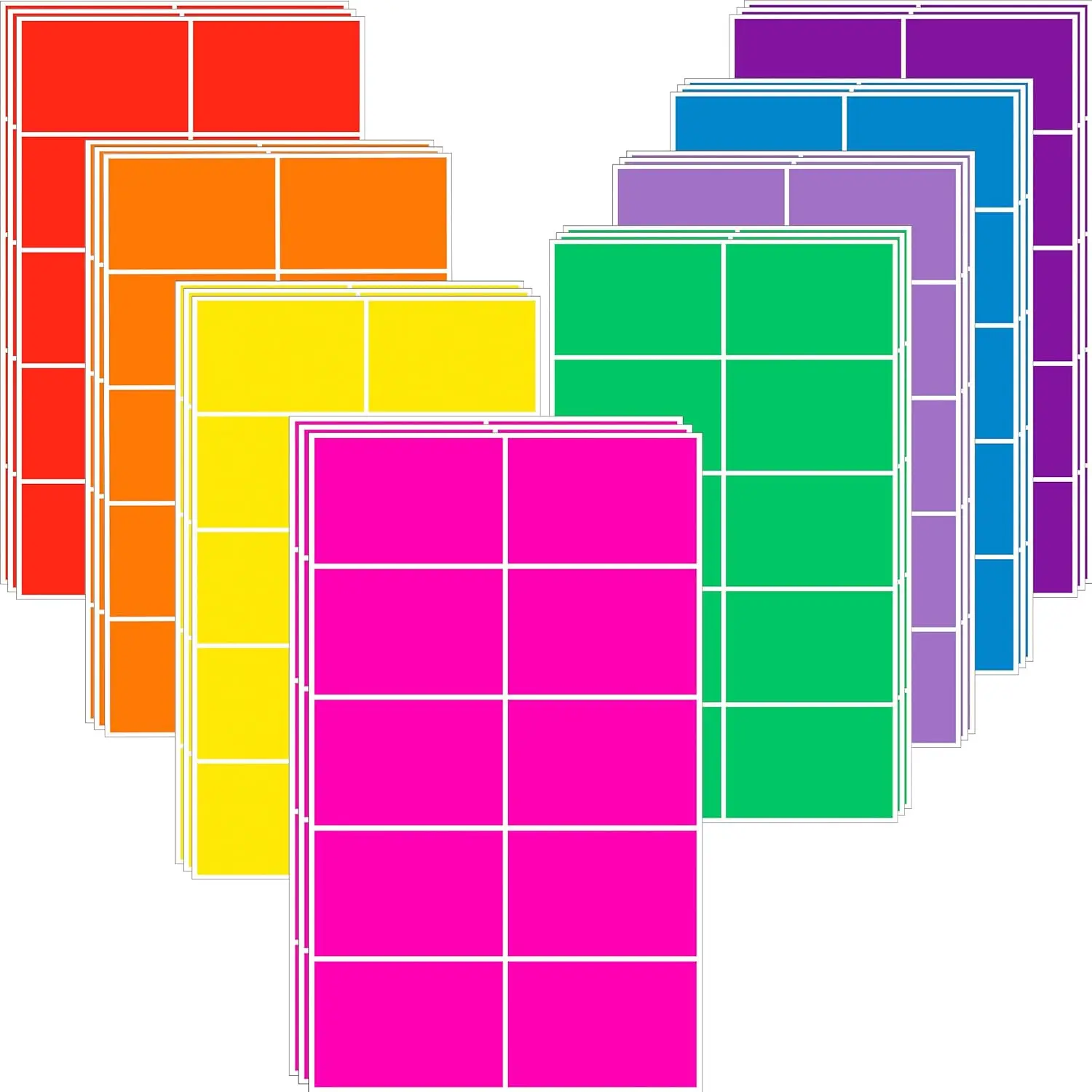 

240 Pack Colored Labels Stickers 3x2 Inch Rectangular Moving Labels with 8 Colors for Coding and Organizing