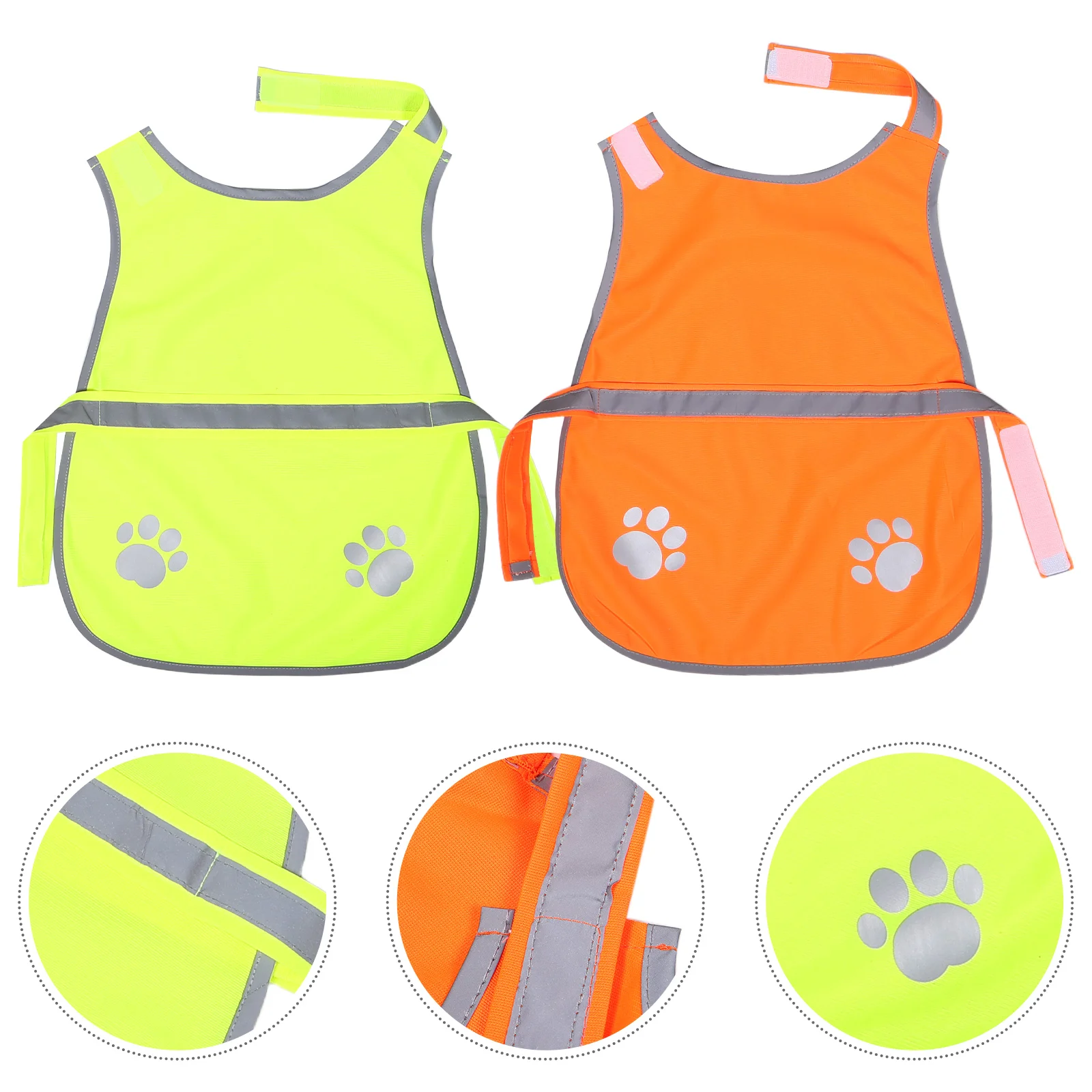 

2pcs Reflective Dog Vest High Visibility Safety Gear Outdoor Lightweight Pet Jacket Night Walking Waterproof Small Dog Clothes