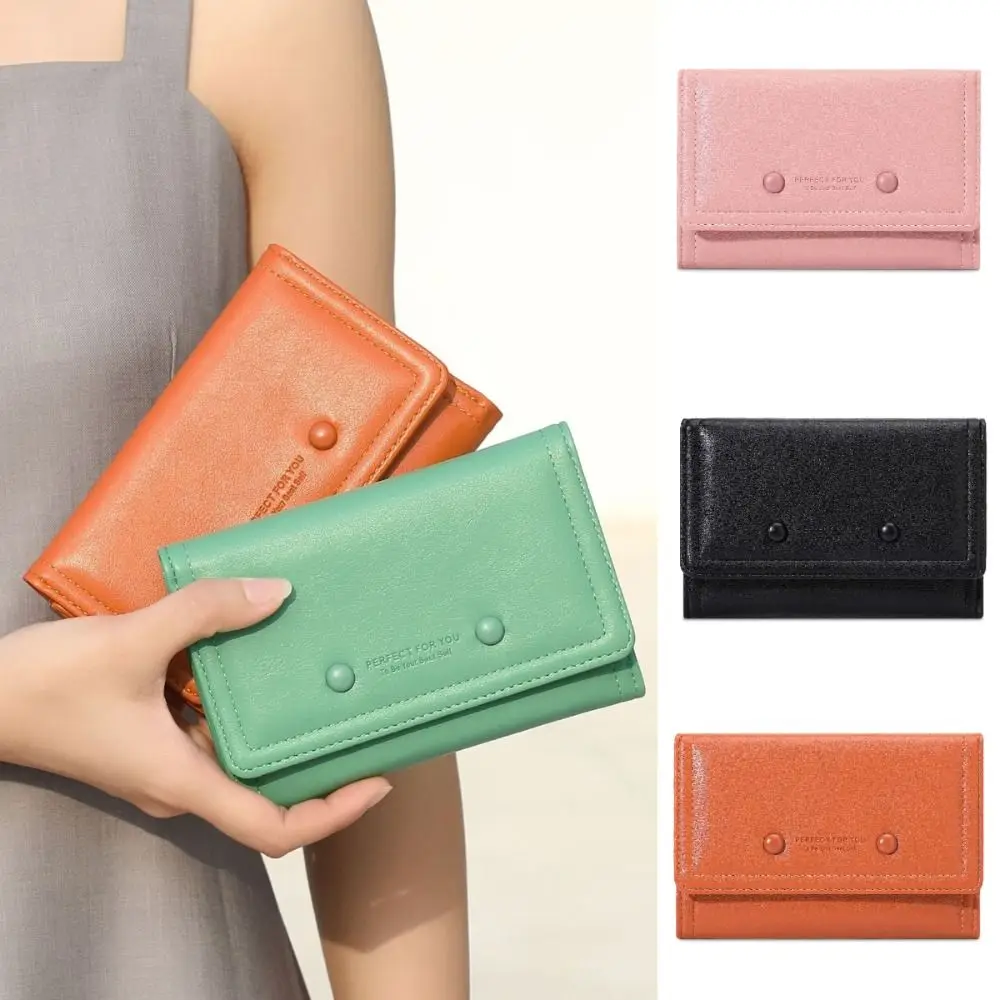 Multifunctional Woman Short Wallet Business Multi-card Slot Portable Card Holder Purse Elegant Zipper Coin Pouch Shopping