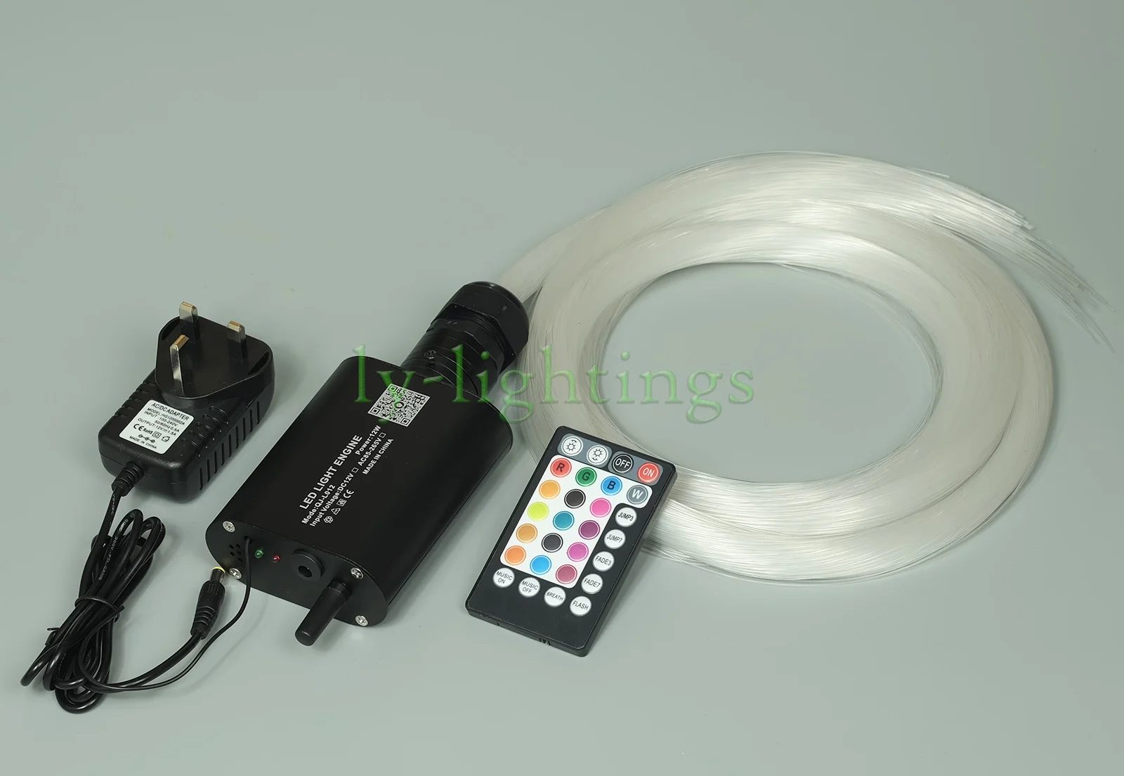 Imagem -02 - Kit de Fibra Óptica Luz para Faça Você Mesmo Teto Quarto Personalizado Fonte de Luz Led 300x Pmma Fibra Óptica Baby App Fairy Tale Lamp