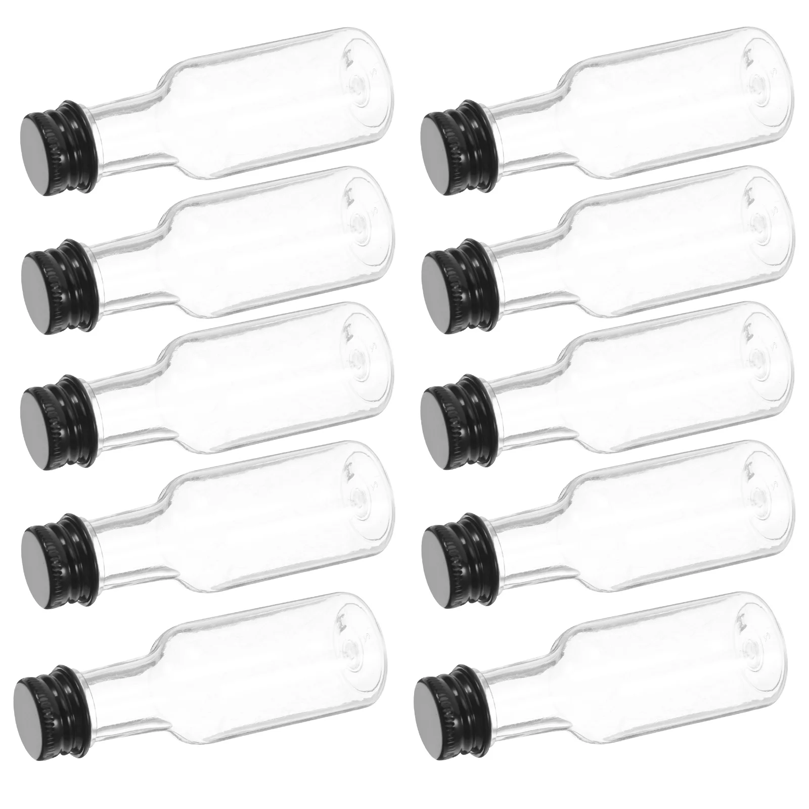 

24Pcs Mini Liquor Bottles Small Plastic Bottles Aluminum Cap Leakproof Storage for Fruit Wine Spirits Milk Tea Creative Portable