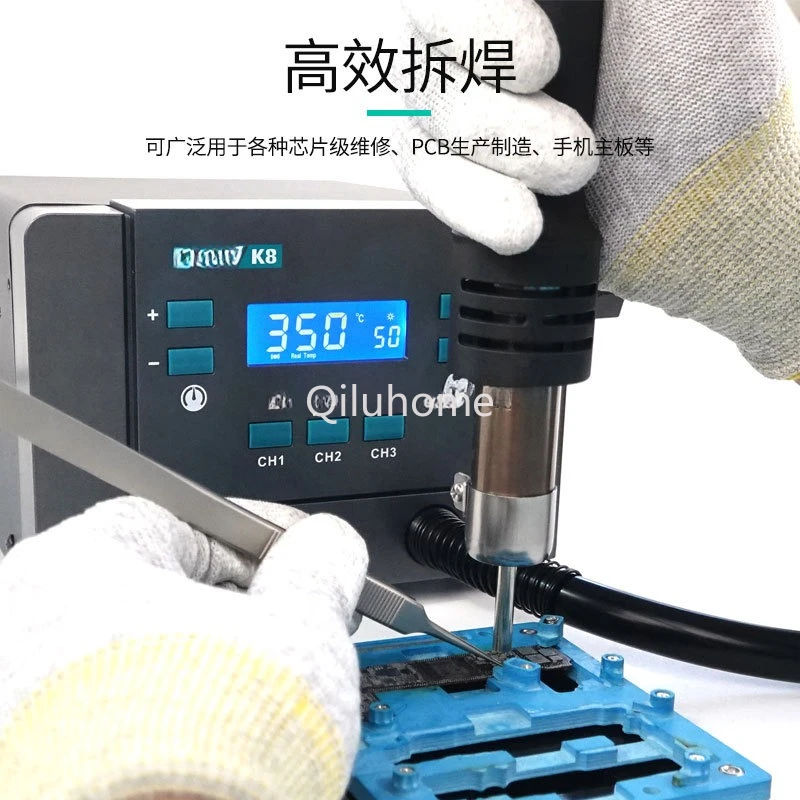 K8 Constant Temperature 1000W Heat Gun Desoldering Station Digital Display Temperature Adjustment Desoldering Station