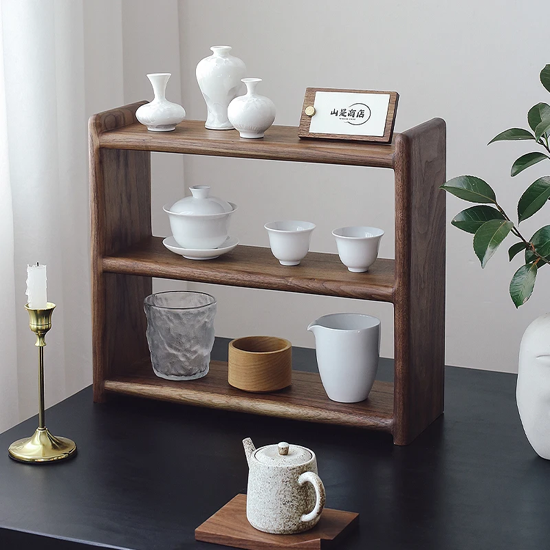 #Solid wood cup storage rack, desktop teacup rack, coffee cup mug, tea set, multi-layer storage rack, cup holder.