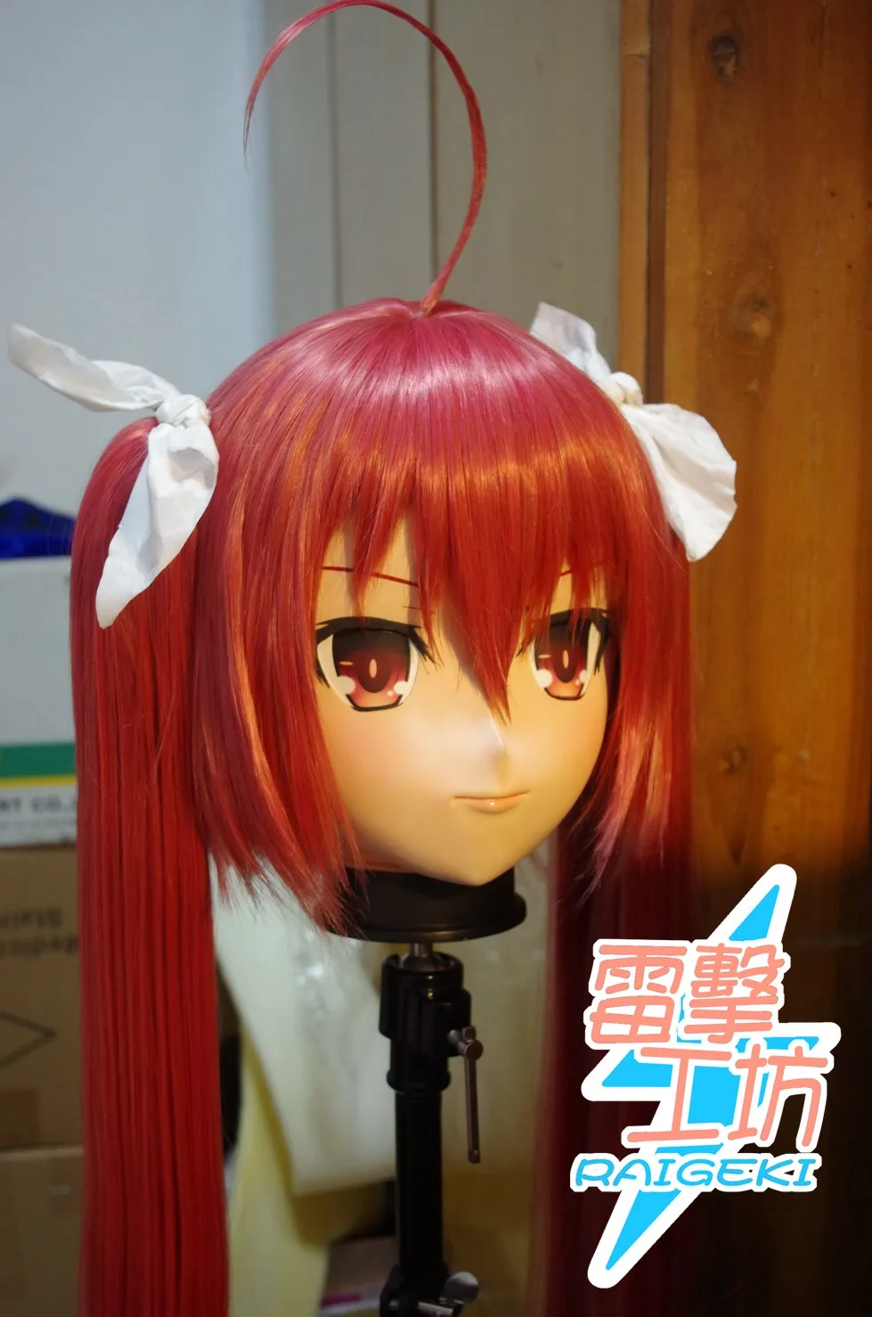 (KM91847)Top Quality Handmade Female Resin Full Head Cosplay Japanese Role Play Anime Kigurumi Mask Crossdresser Doll