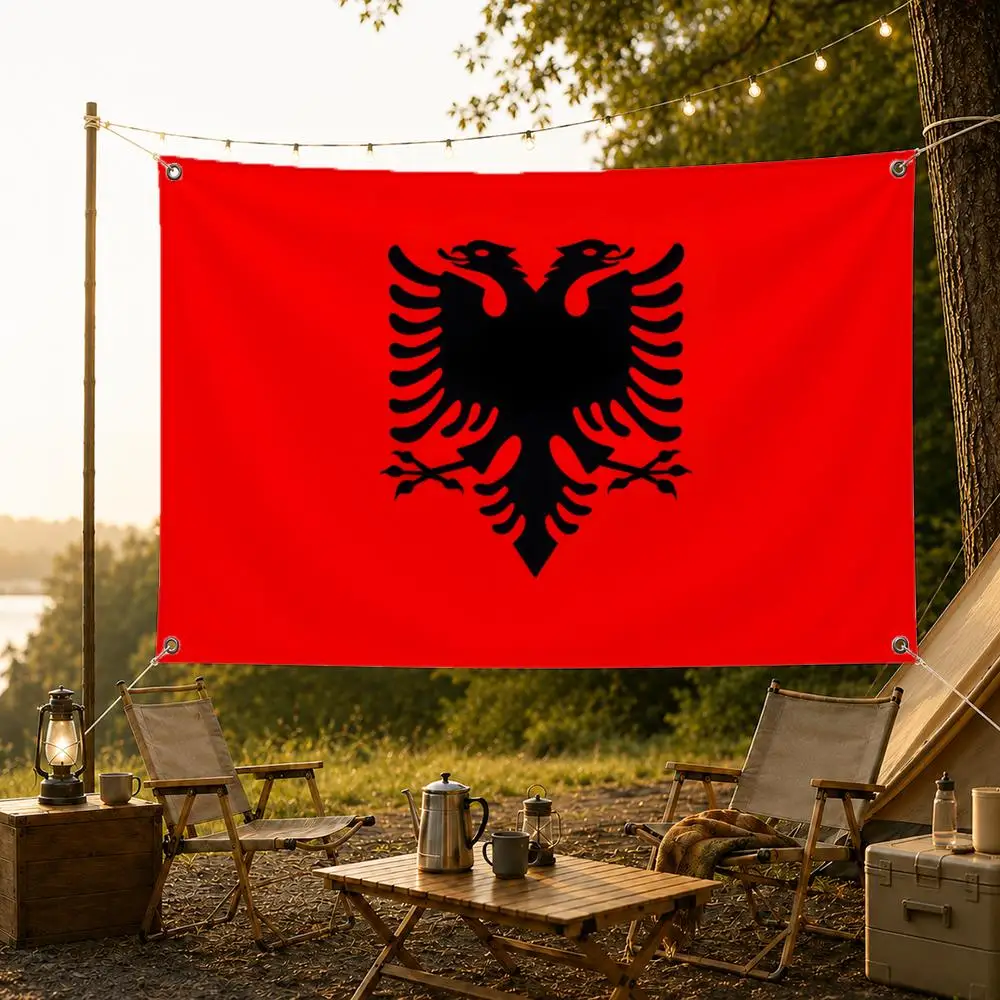 Classic Country A-AlbaniaS Flags Washable Fade-Resistant Flag HD Print Lightweight Durable Indoor/Outdoor