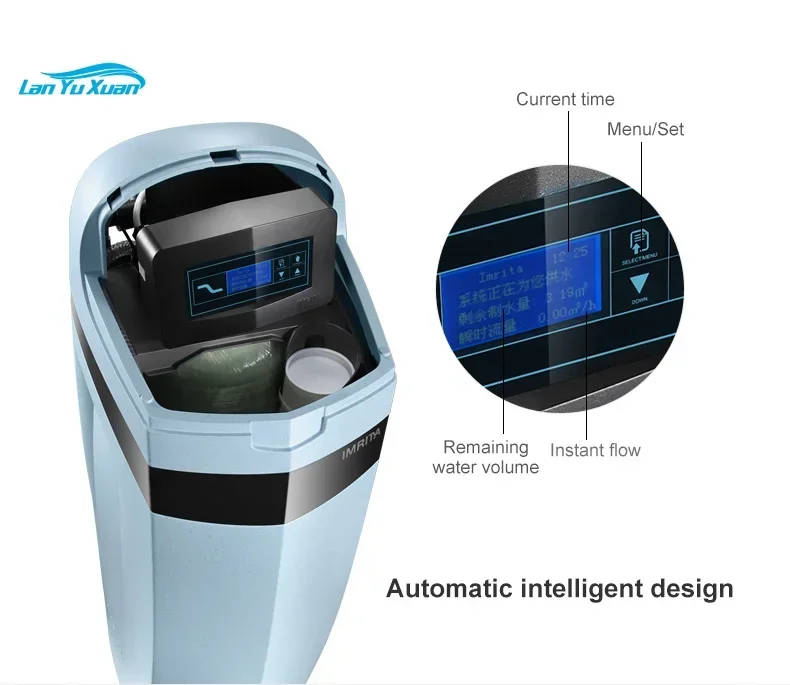 صمام مرشح التحكم الآلي السكني الفاخر للمنزل بأكمله، منقي المياه، نظام معالجة المياه المتكامل للمنزل