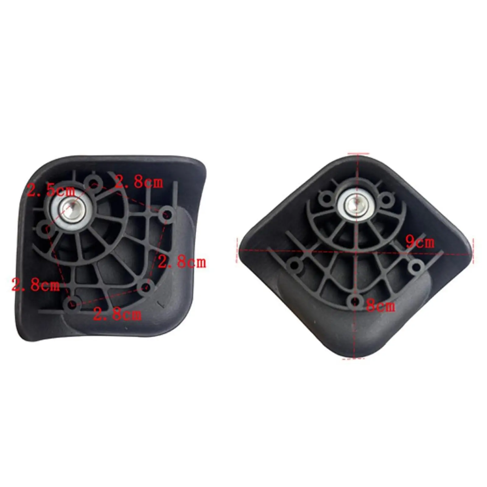 

2x Luggage Wheels Replacement 360 Degree Rotation Wheels Sturdy Silent Black