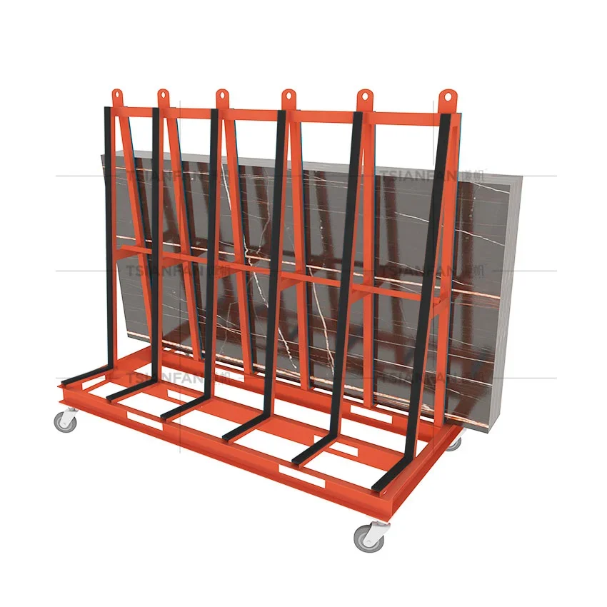 Metal Storage Transport Trolley Glass Granite A Frame Racks For Slab Tiles Display Stand Plate Stone Marble Showroom