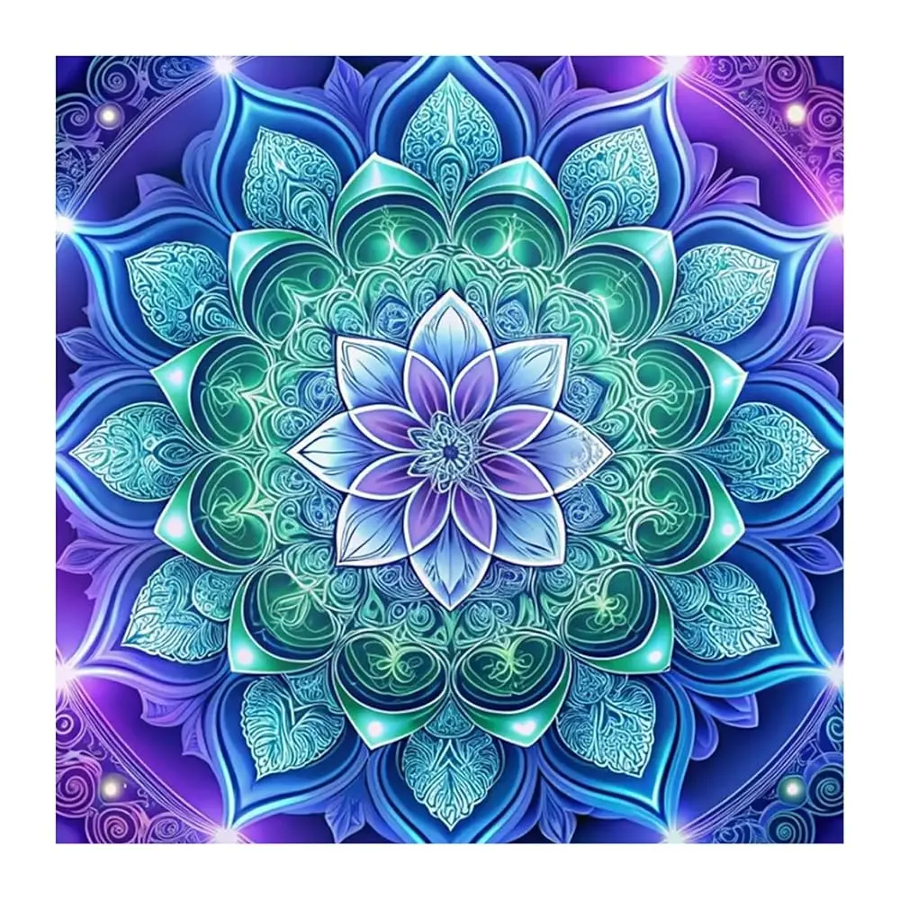 

Diamond Painting Kits for Adults, 5D Mandala Diamond Art Painting Kits for Beginners, DIY 5D Round Full Drill Bead Craft for