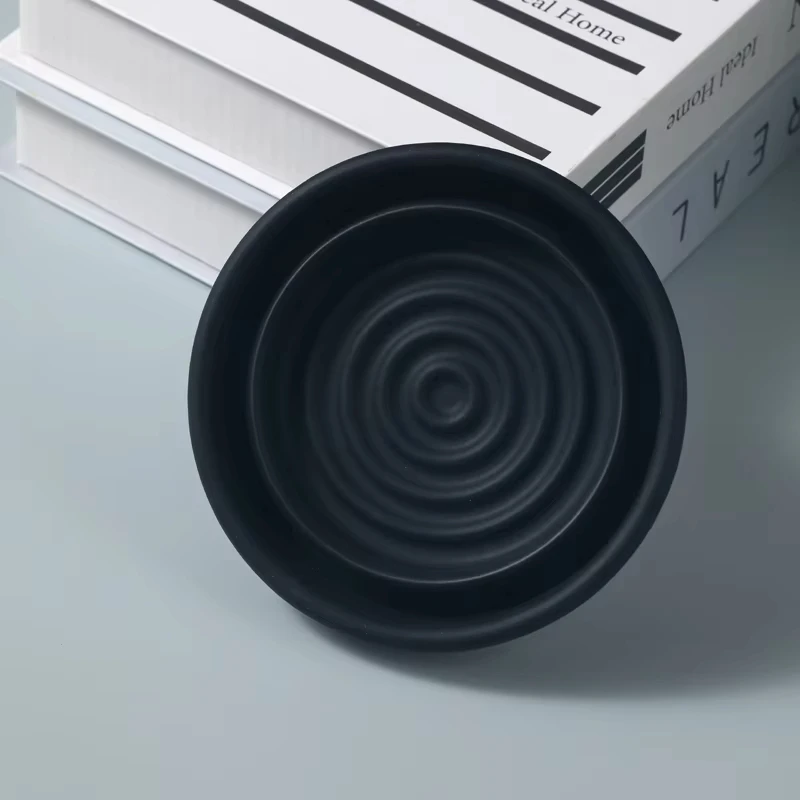 Yaqi Black Color Collapsible Silicone Shaving Bowl For Travel Men Shaving Products