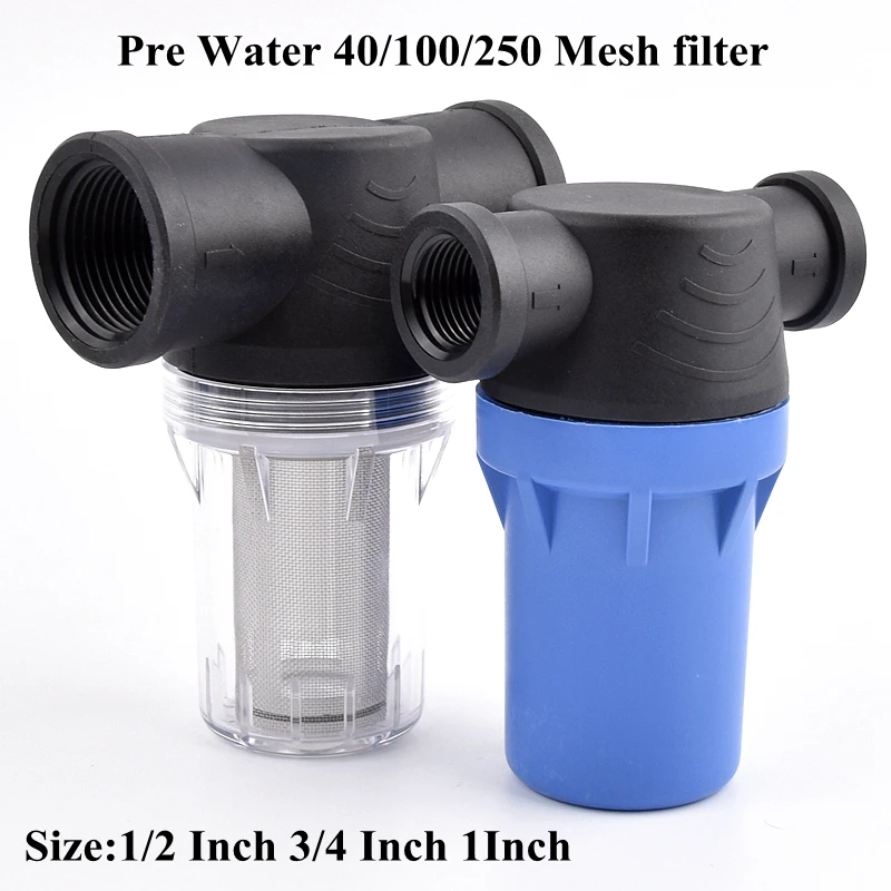 Household Water Pre-Filter 1/2'' 3/4'' 1'' Garden Watering Filter Irrigation System Aquaculture Water Pipe Impurity Strainer