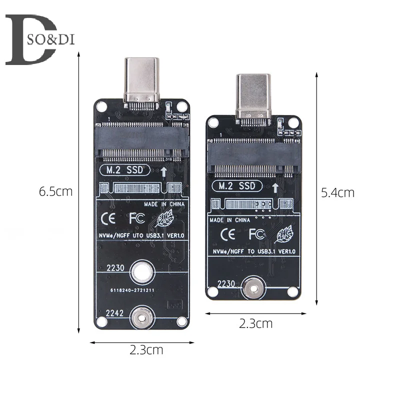 Адаптер M.2 SSD на USB 2230 USB Type-C, 1 шт.
