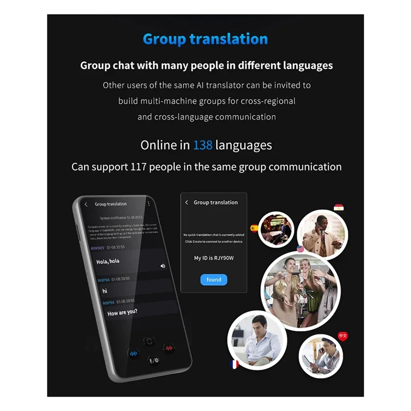 FORW-Voice Photo Smart Recording Group Translation Translator S85 Pro Wifi 138 لغة عبر الإنترنت Chatgpt