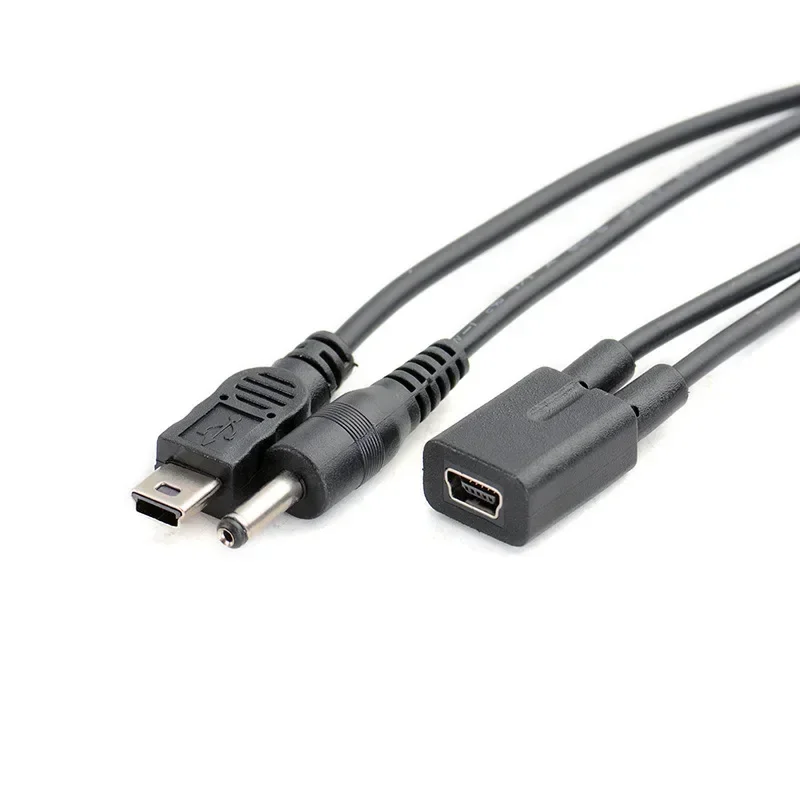 

DC 3,5*1,35 Мужской USB-кабель для зарядки для электронной линии GPS-навигации для собак, 30 см Универсальный мини-USB 5-контактный разветвитель «мама-папа»