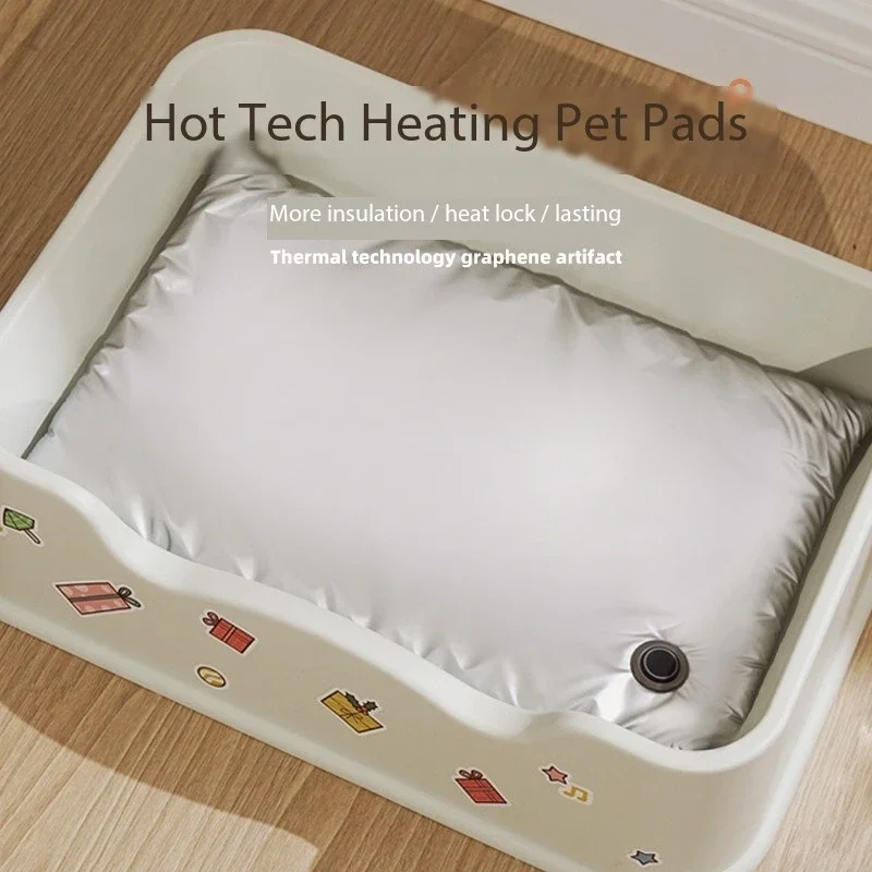 

Heated Pet Bed for Cats Dog, Adjustable Temperature Dog Heating Pad, Electric Thermostatically Controlled Orthopedic Pet Pad