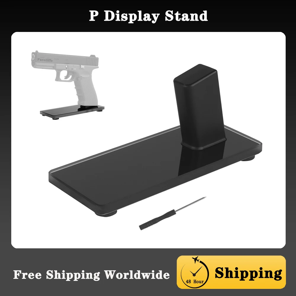 

Hunting Pistol Display Stand Non-Slip Mat Easy Install，Decorative Objects&Props Maintenance Exquisite Glass Base Storage Bracket