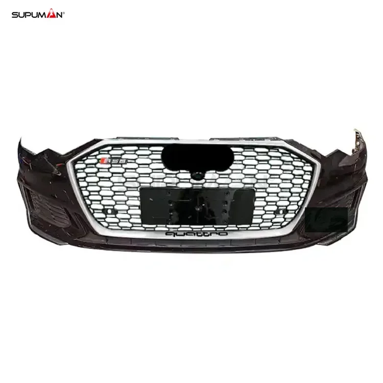 SPM brand PP material Auto Bumper diffuser spoiler skirt grille For audi a6 c8 upgrade to rs6 body kit accessories 2019 2020