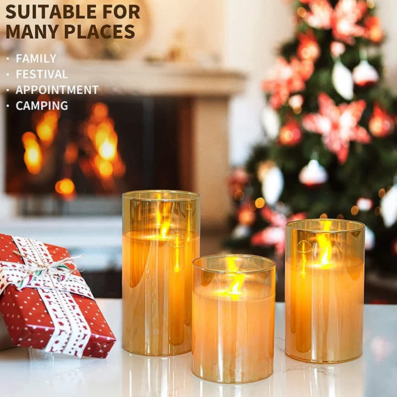 Plastic Cover One-Piece Simulation Wedding Bar Decoration Birthday Remote Control LED Electronic Candle Light Durable Set B