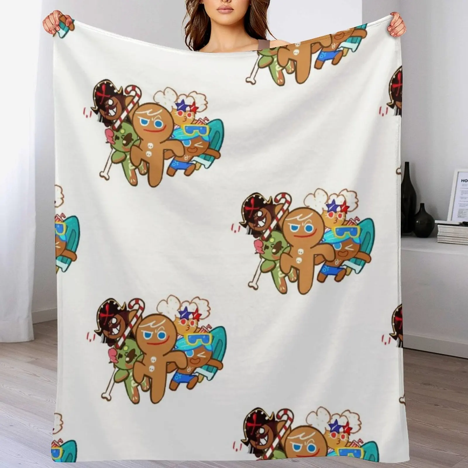 

Cookie Run Kingdom Throw Blanket Plaid on the sofa Luxury Brand Bed Fashionable funny gift Blankets