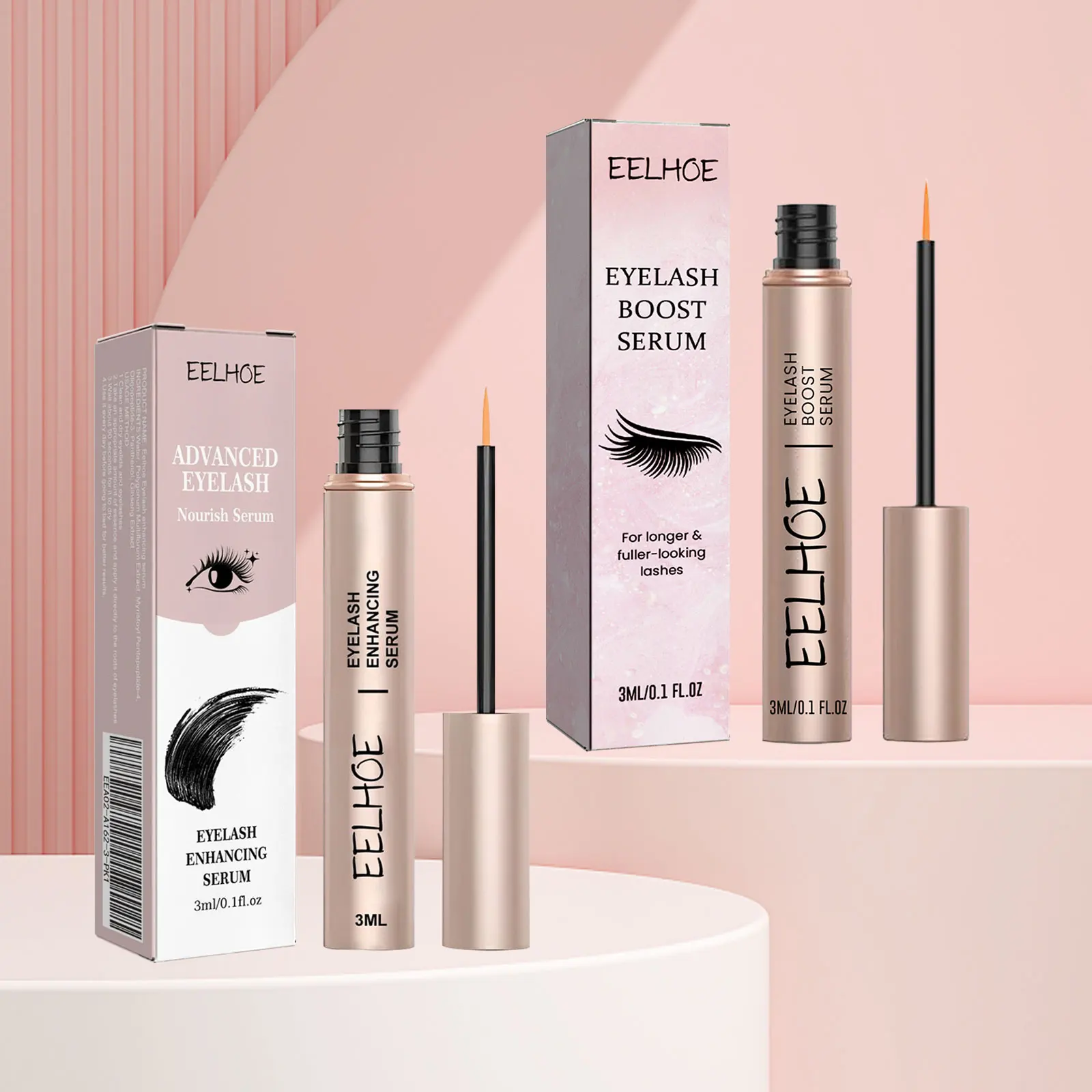 EELHOE Serum wydłużające rzęsy do wzrostu rzęs Curling Profesjonalny zagęszczacz do rzęs Esencja na porost rzęs 3ml