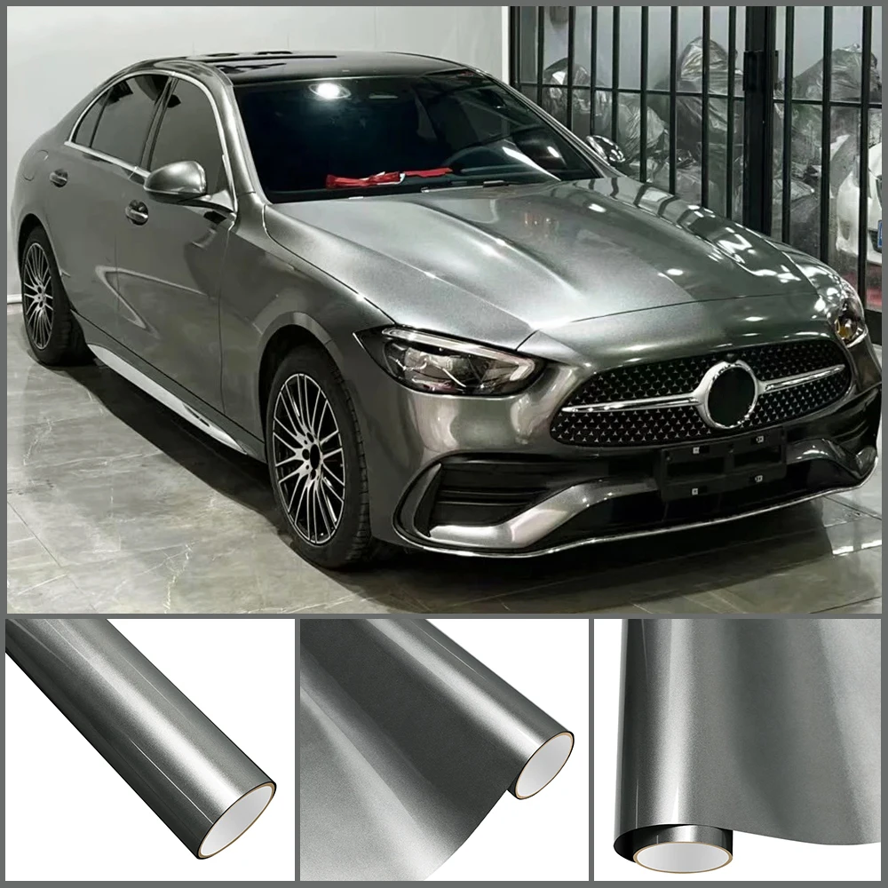 

Автомобильная наклейка, ПЭТ, металлическая краска, титановая серая виниловая пленка, ПВХ, самоклеящаяся, водонепроницаемая, против царапин, авто, декоративная пленка для кузова мотоцикла