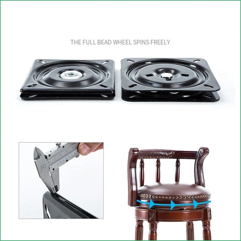 360 ° Universal Free Rotation Full Bead Turntable Sturdy And Durable Sofa Seat Base Bearing Furniture Hardware Turntable