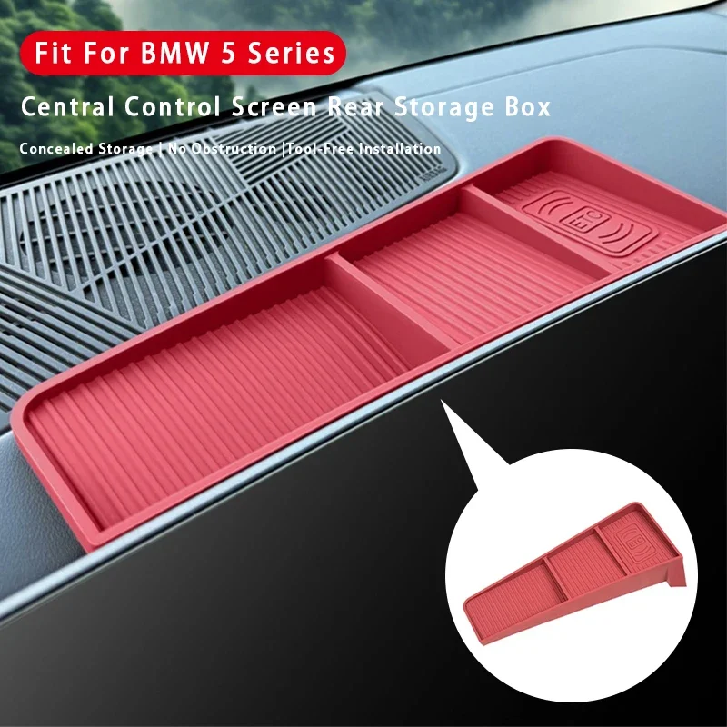 For BMW 5 Series i5 25 LHD Center Console Rear Dash Tray Storage Box Car Center Console Armrest Storage Box Interior Accessories