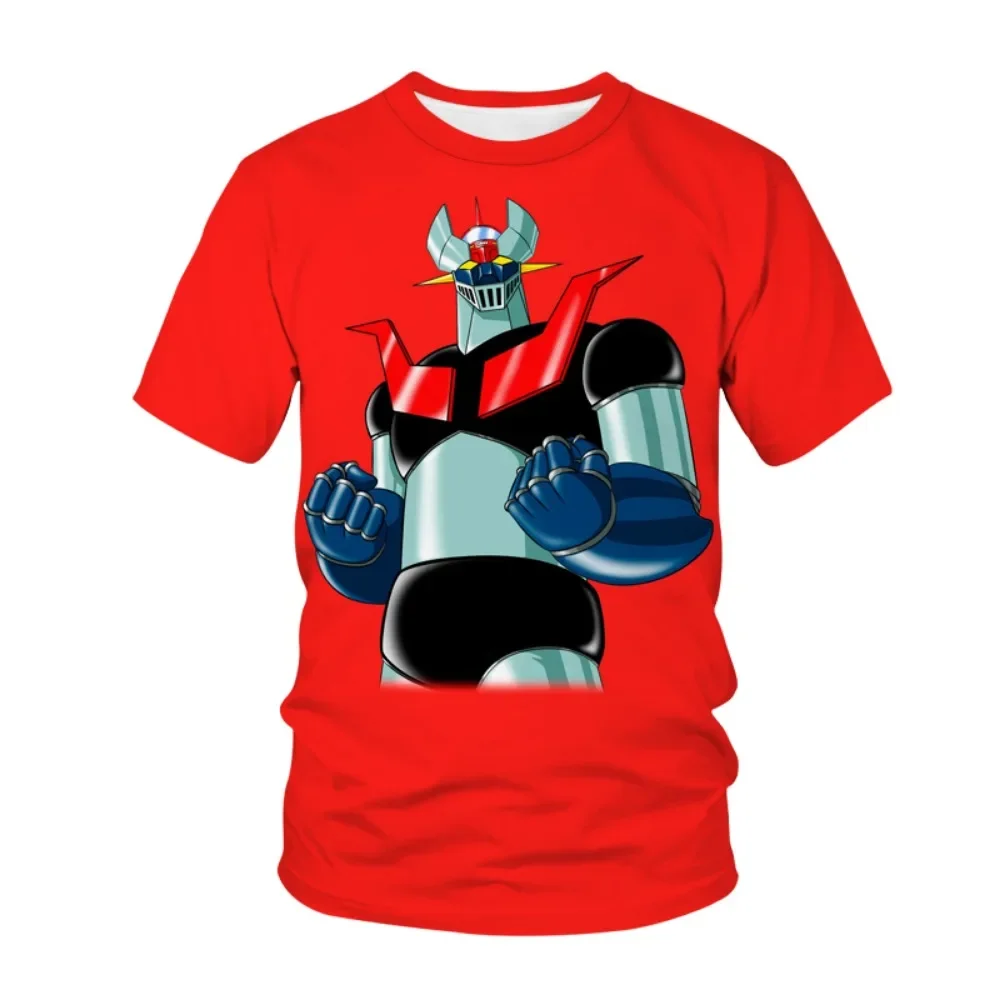 Men Women Unisex T-Shirt Summer Oversized T Shirts Casual Harajuku Fashion Clothes Mazinger Z Anime Movie Robot 3D Print Tops