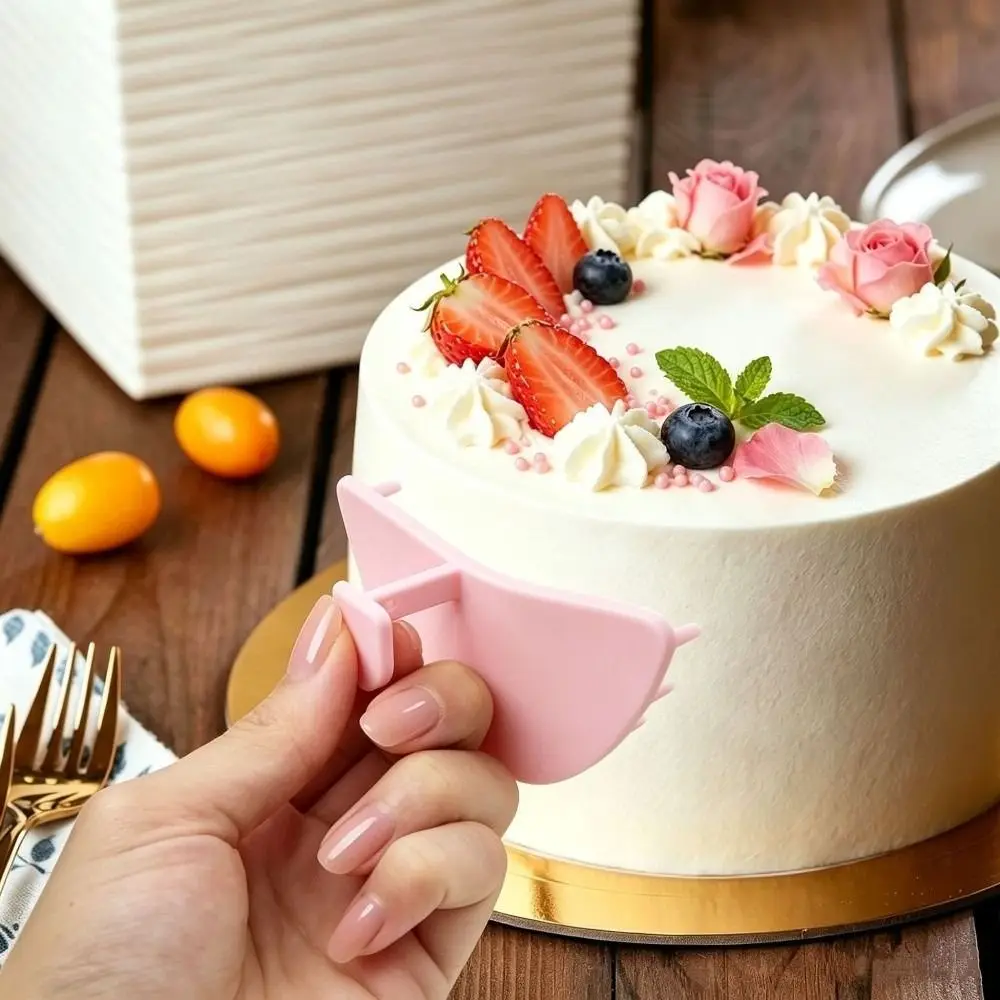 3Pcs Plastic Cake Curve Tools Easy-Grip Handle Curved Edge Cake Arch Guide Tool Evenly Applying 6-10 Inch Cakes