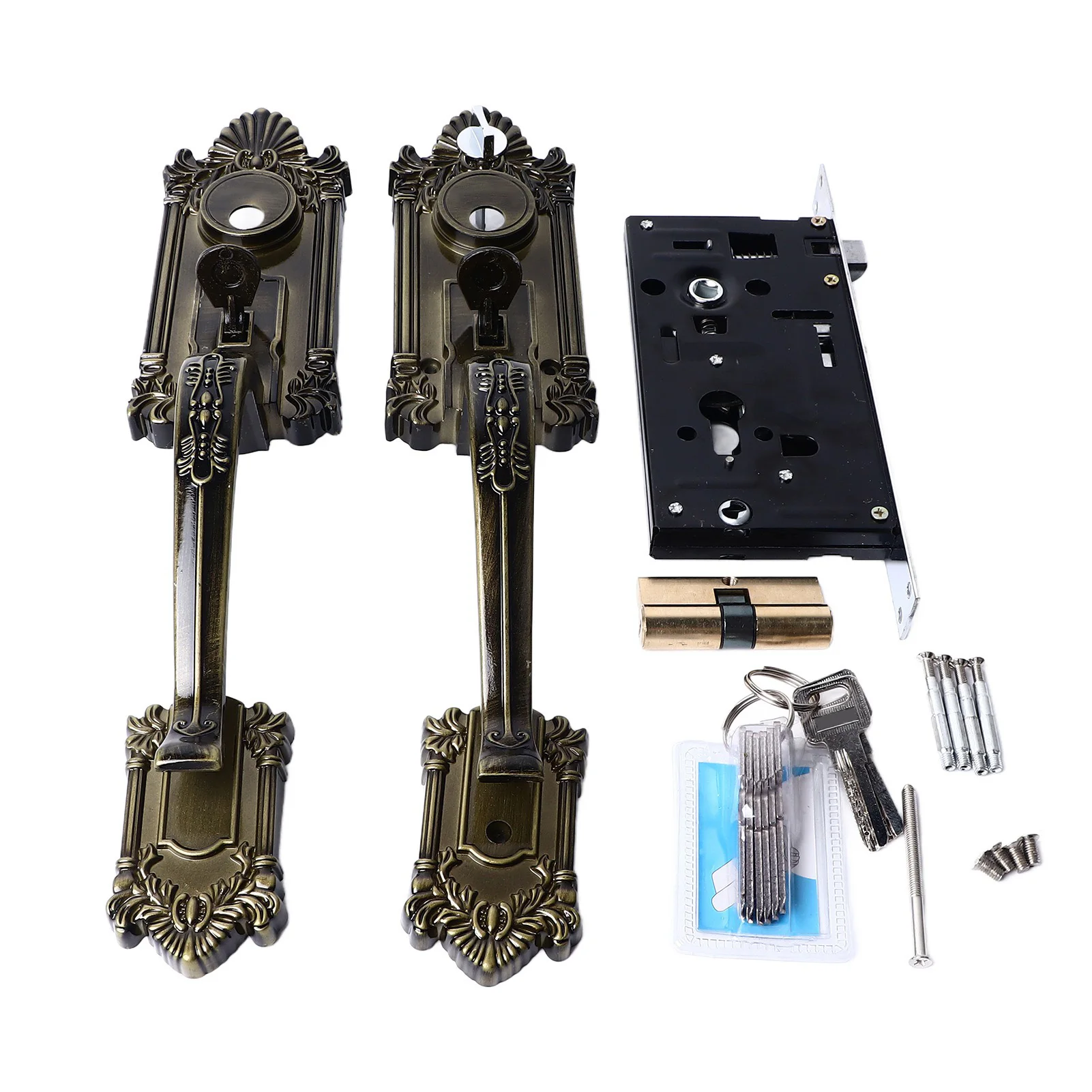 

Дверная ручка в европейском стиле, европейский стиль, ретро, спальня, гостиная, дверная ручка, замок в форме лука, интерьерный противоугонный замок для комнаты