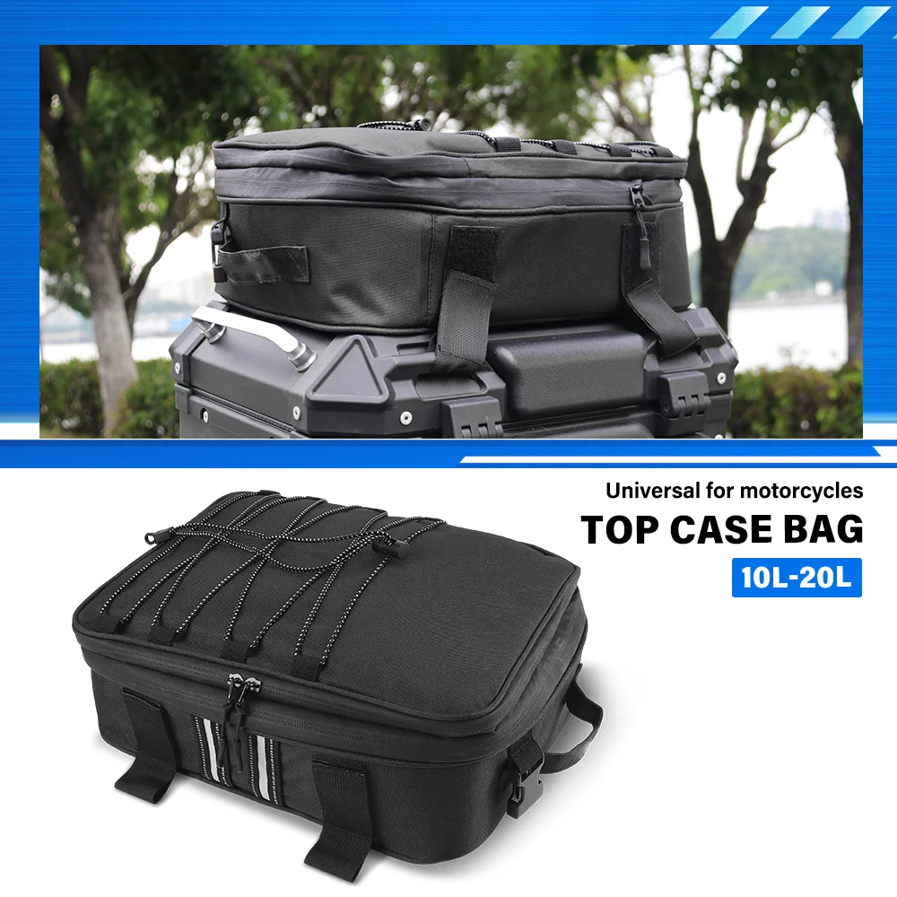 10L Expandable 20L Universal Motorcycle Top Case Bag Waterproof Moto Tail Box Motorcycle Luggage Storage Bag For BMW Accessories