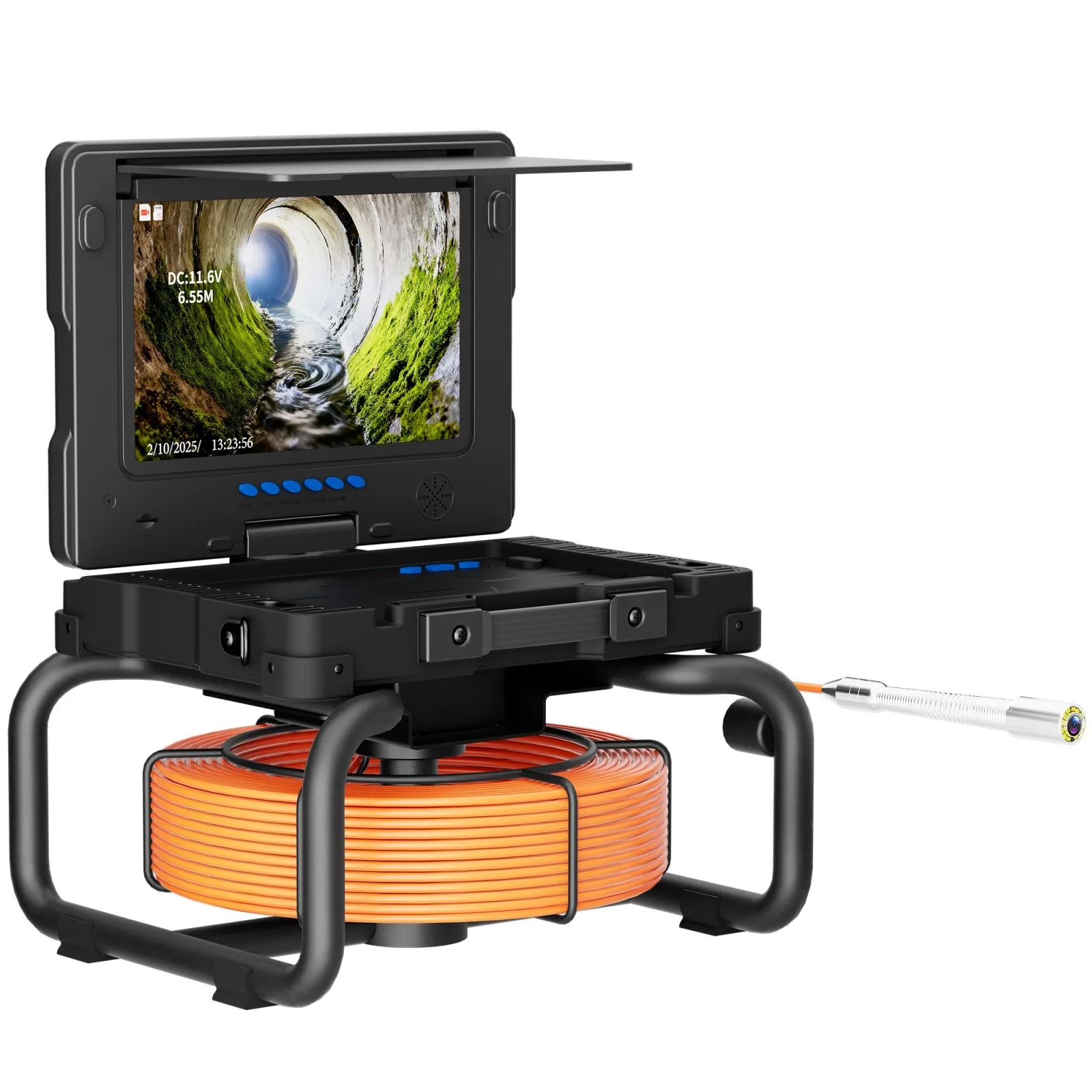 9" Sewer Camera Self-leveling with 512Hz Locator, IP68 Pipe Inspection Camera with DVR 32 GB TF Card, Endoscope Camera 12 LEDs image 3