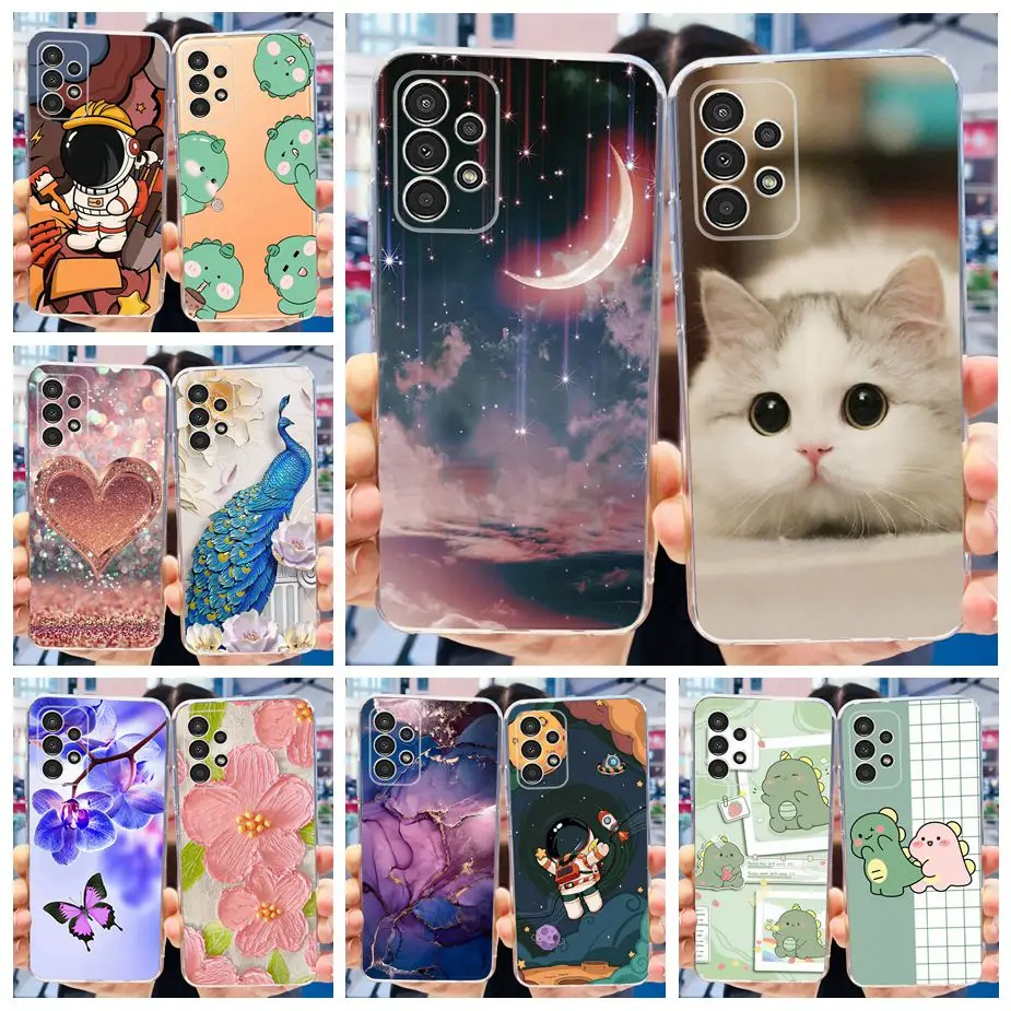 Casing ponsel silikon lembut untuk Samsung Galaxy A52, casing penutup belakang ponsel silikon lembut motif mode lucu untuk Samsung A52 A 52 s Galaxy A72 5G Fundas