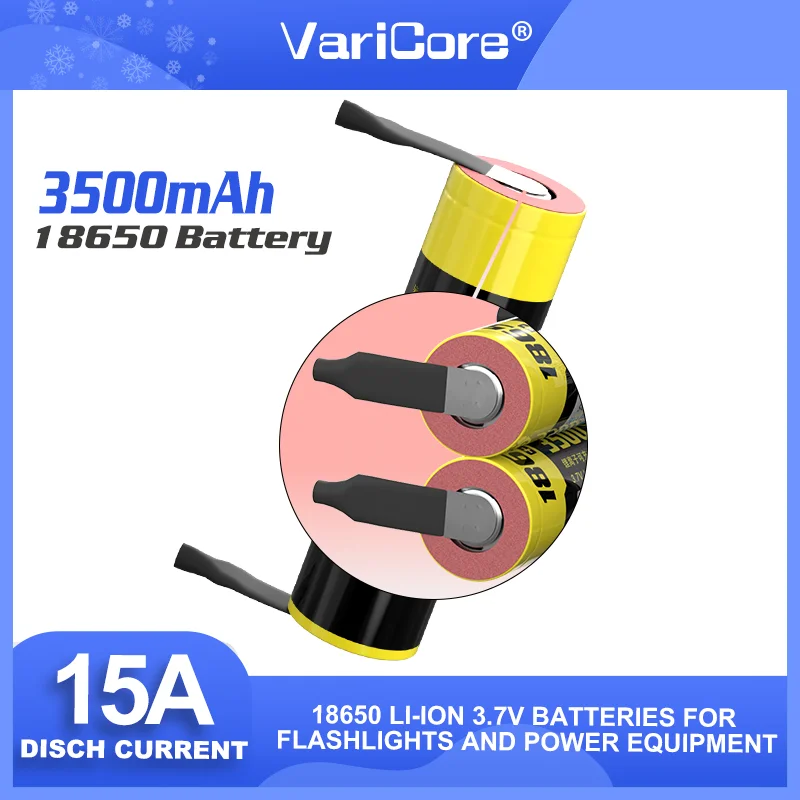 18650 3.7V 3500mAh VariCore (VC-1835) 손전등/전자담배/도구용 DIY 니켈이 포함된 새로운 오리지널 충전식 리튬 배터리