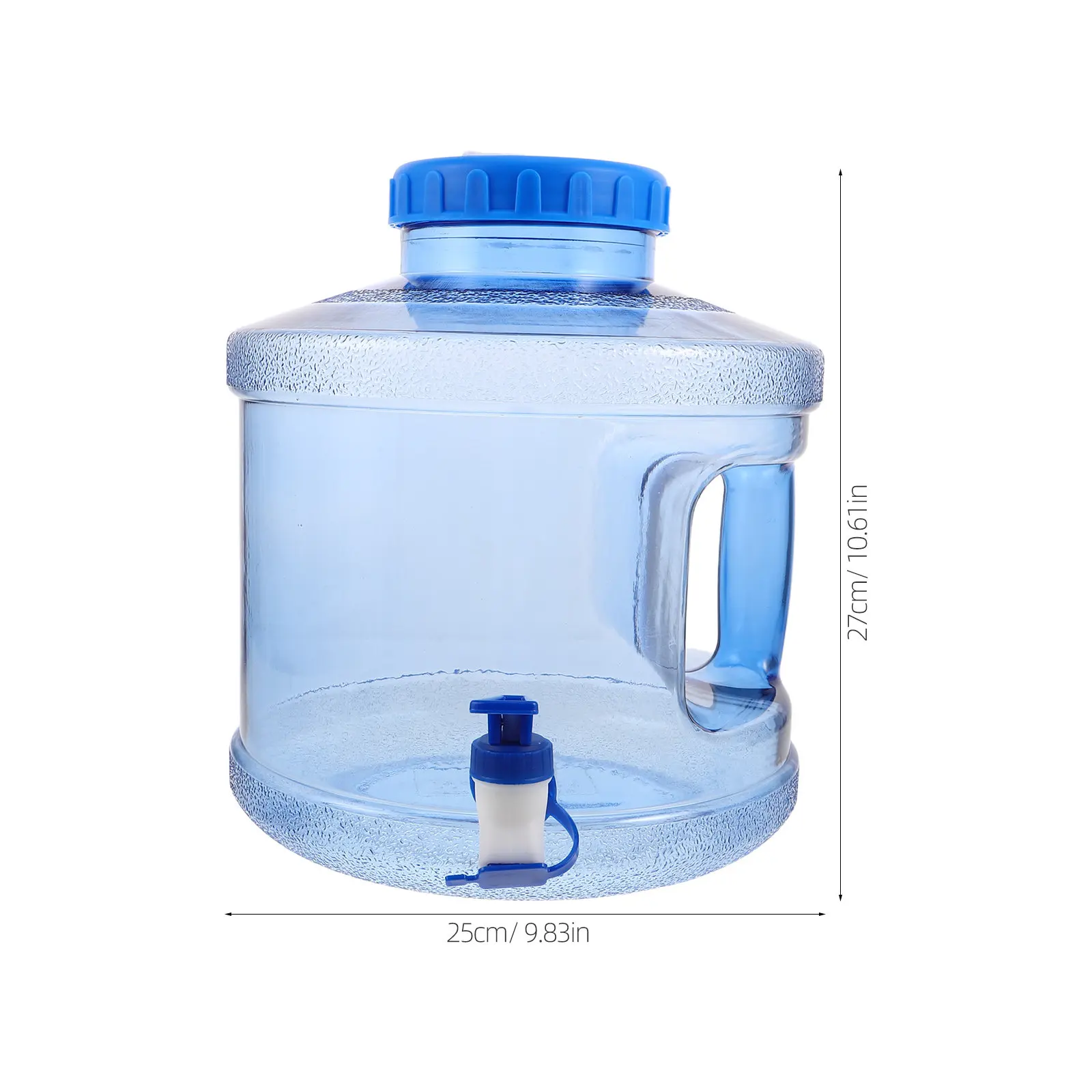 1Set Outdoor Water Container Wide Mouth Plastic Crown Cap Reusable Water Jug 7.5L Portable Camping Drinking Dispenser Jug Hiking view 6