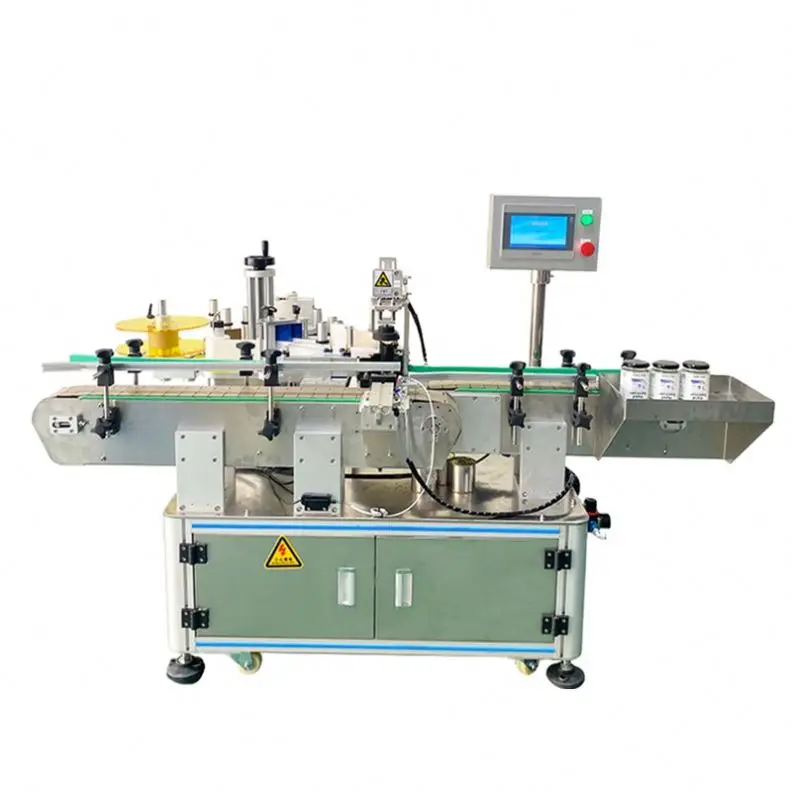 Full-Automatic Hexagonal Bottle Labeling Machine Hexagonal Bottle Square Glass Bottle Double-Sided Self-Adhesive Labeling