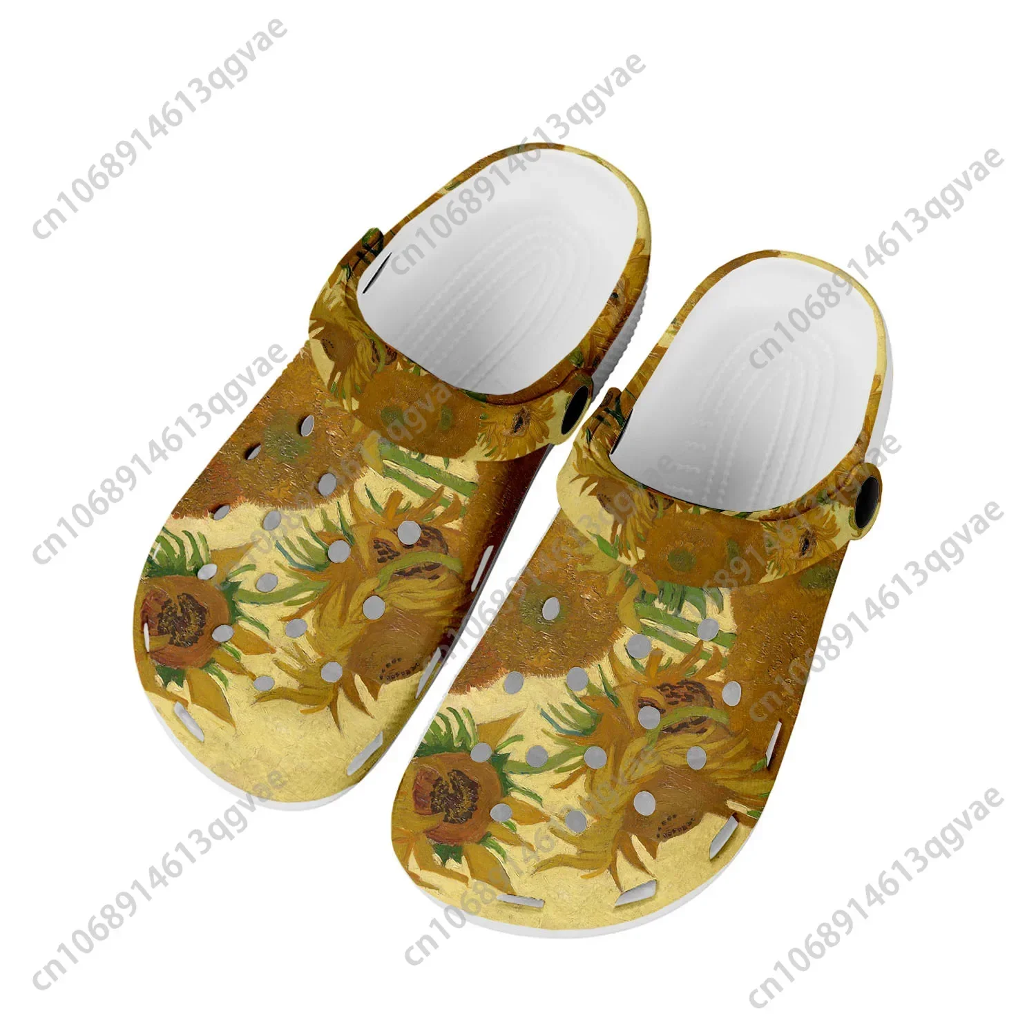 

Van Gogh Oil Painting Sunflower Home Clogs Custom Water Shoes Mens Womens Teenager Shoe Garden Breathable Beach Hole Slippers