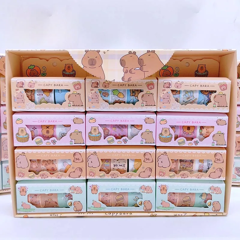 12box/lot Creative Capybara Washi Tape Stickers Cute Unicorn Scrapbooking Diary Adhesive Masking Tape Stationery Gift