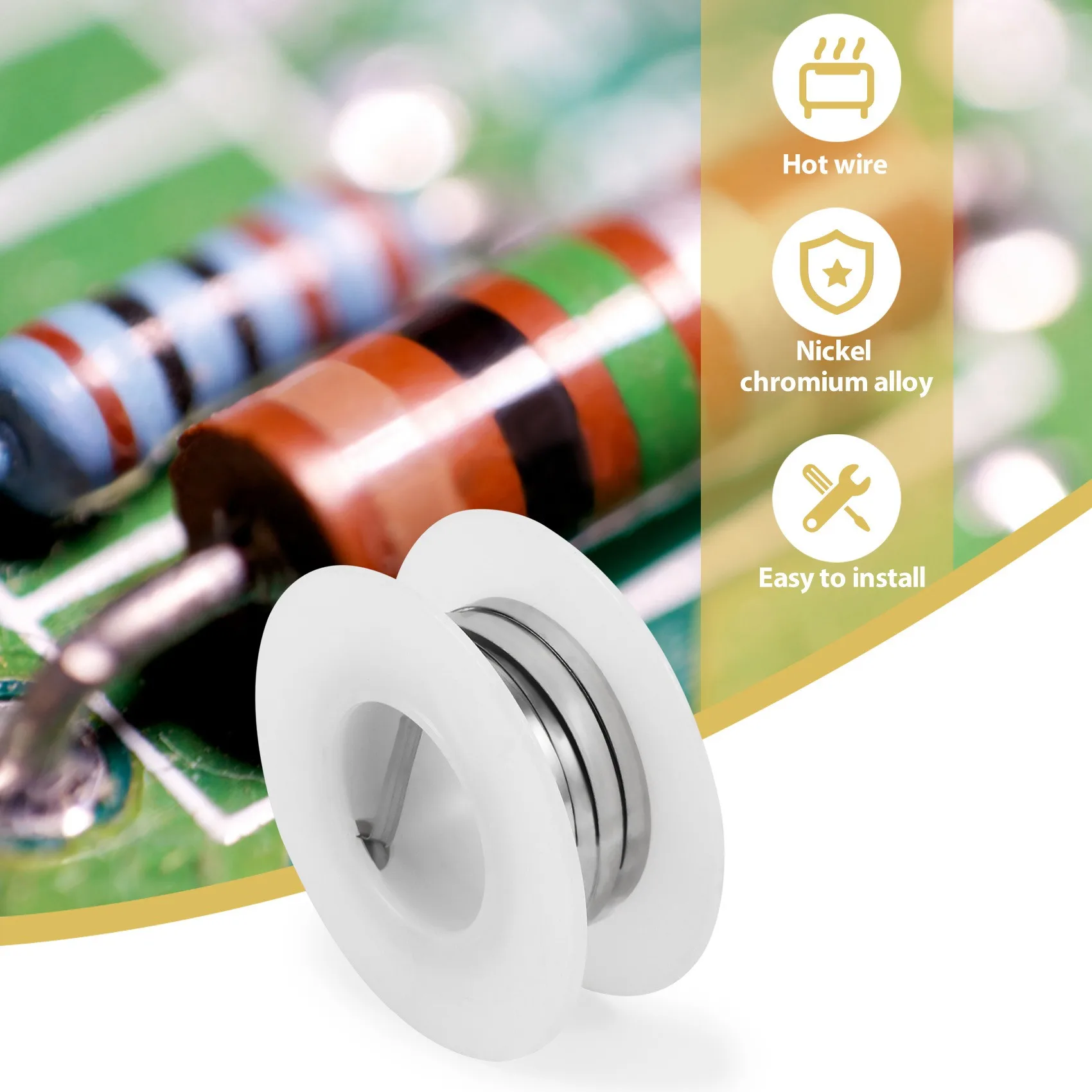 7,5 m 24,6 ft 0,2 x 3 mm Nichrom-Flachheizdraht für Heizelemente HEISS