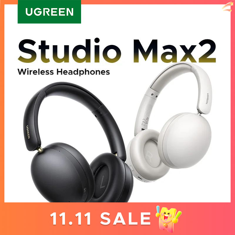  UGREEN Studio Max2 Wireless Bluetooth Headphones, 80H Playtime, HiFi Stereo Over Ear Headphones with Microphone, Bluetooth 5.4 